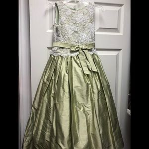 Girls Long Length Dress Silk